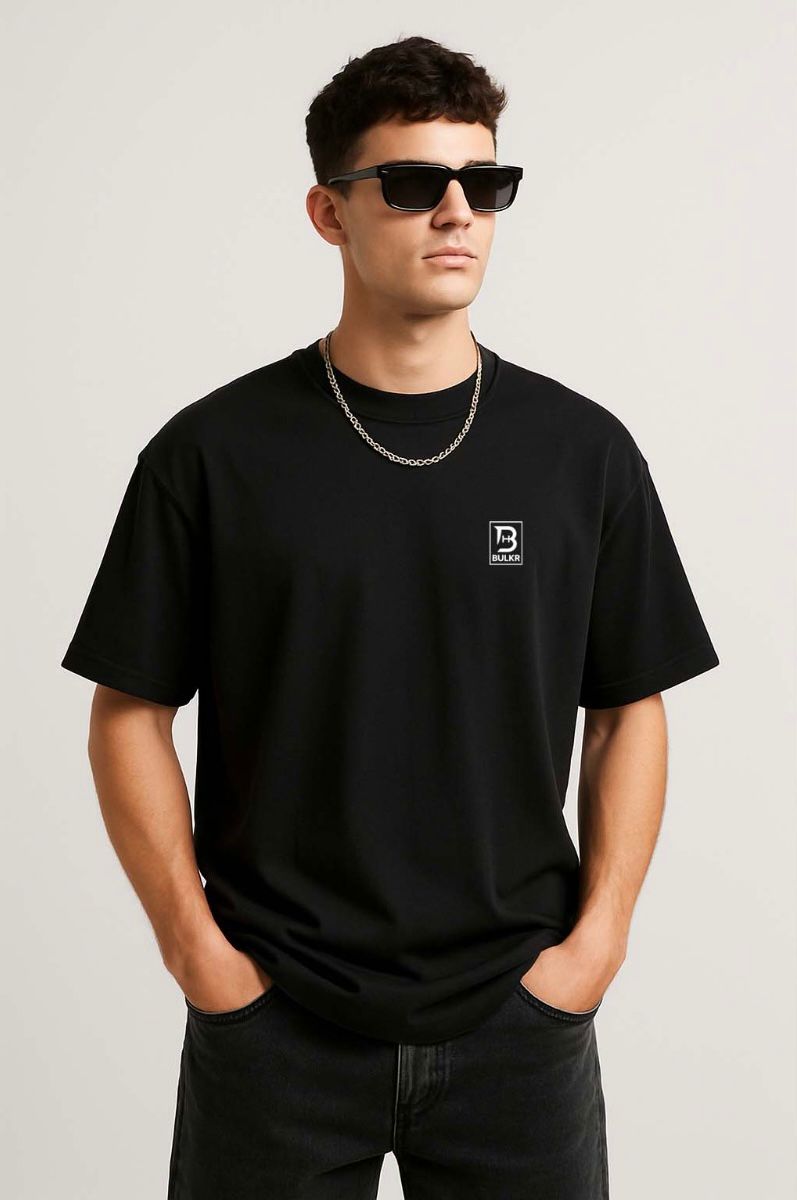 BULKR Oversized Gym T-Shirt — GYM Strength Edition (Black)