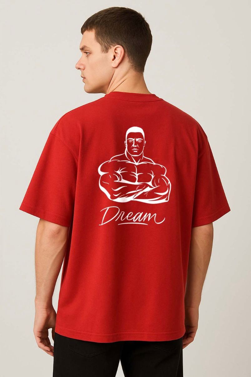 BULKR Oversized Gym T-Shirt — Dream Edition (Red)